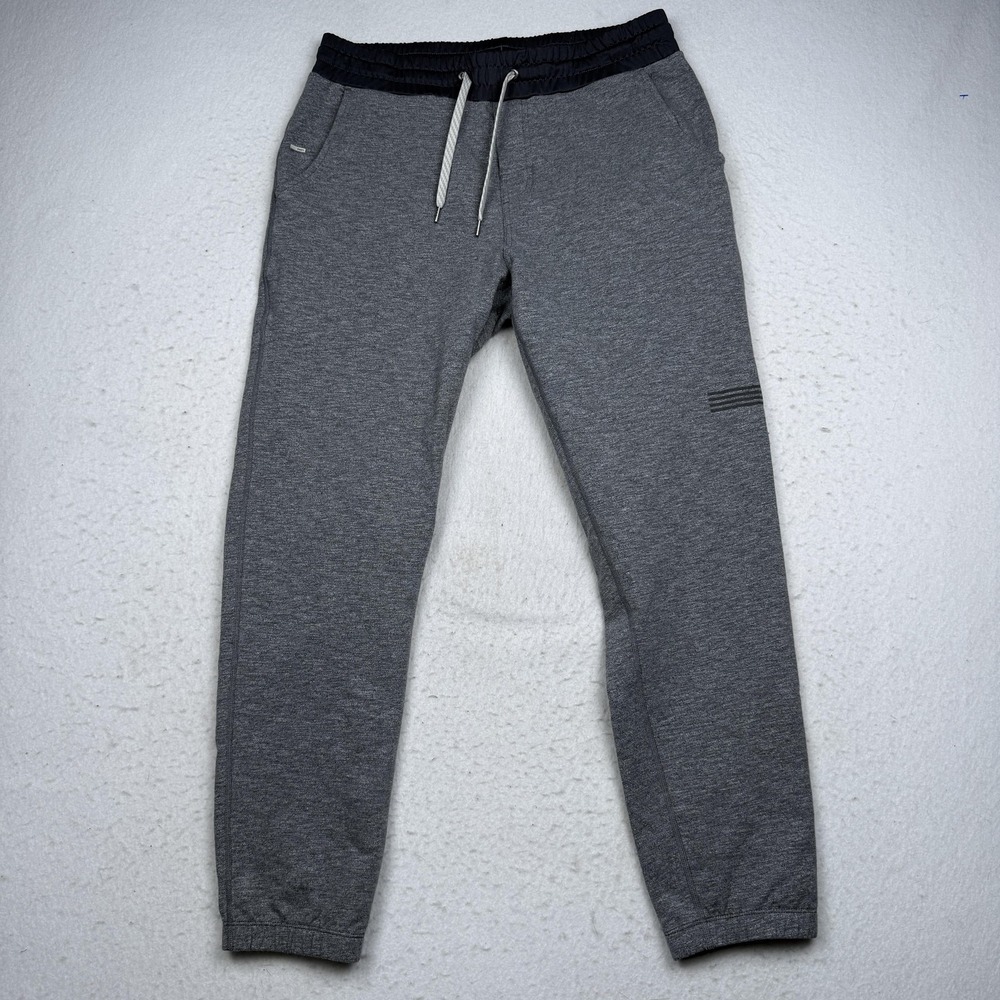 Vuori Jogger Pants Mens Large Gray Knit Elastic Waist Cuffed Athletic V406